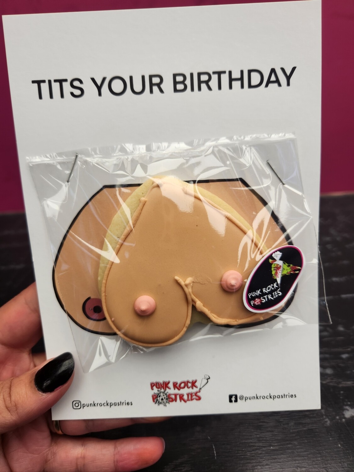 Tits your birthday cookie card