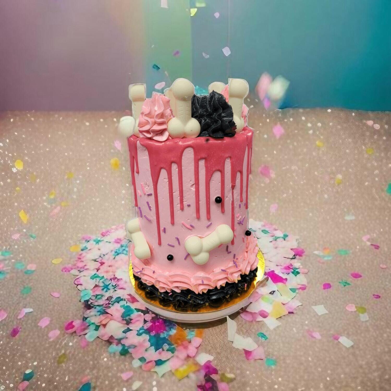 Mini willy drip cake