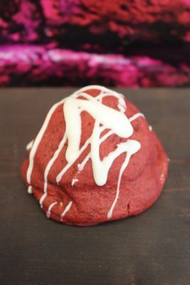 Red velvet stuffed cookie