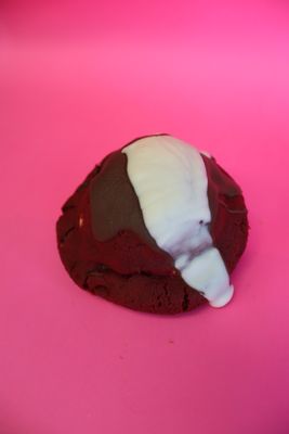 Red velvet stuffed cookie