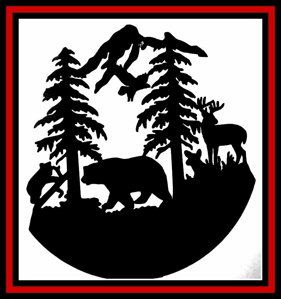 Bear Deer Eagle Wall Plaque