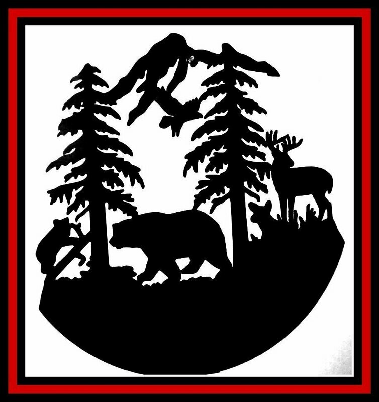 Bear Deer Eagle Wall Plaque