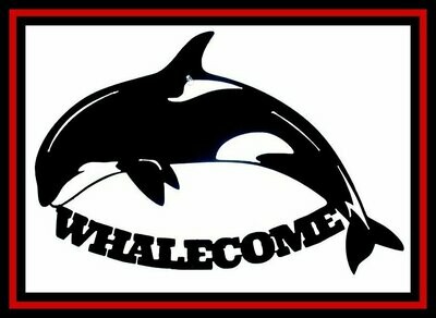 Whalecome Saddle Back Sign