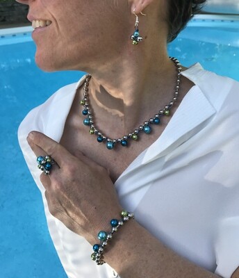 Ensemble 4 Bijoux Aqua