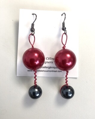 BOUCLES D’OREILLES DOUBLE PERLES