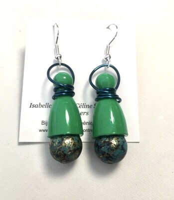 BOUCLES D’OREILLES LES PETITS BONHOMMES VERT