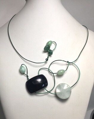 COLLIER DESIGN EN PIERRES