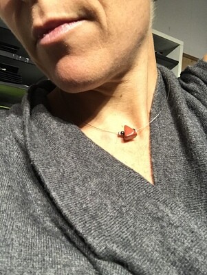 COLLIER JASPE ROUGE