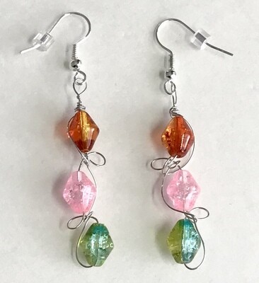 BOUCLES D’OREILLES DE VERRE