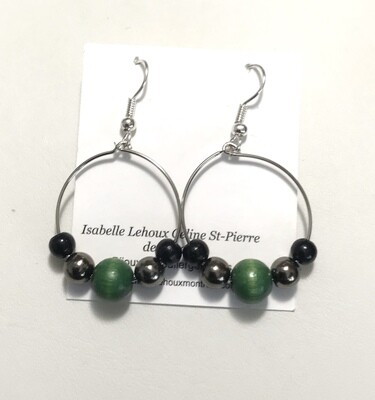 BOUCLES D’OREILLES ANNEAUX BOIS