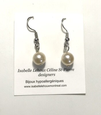 BOUCLES D’OREILLES PERLES IVOIRE