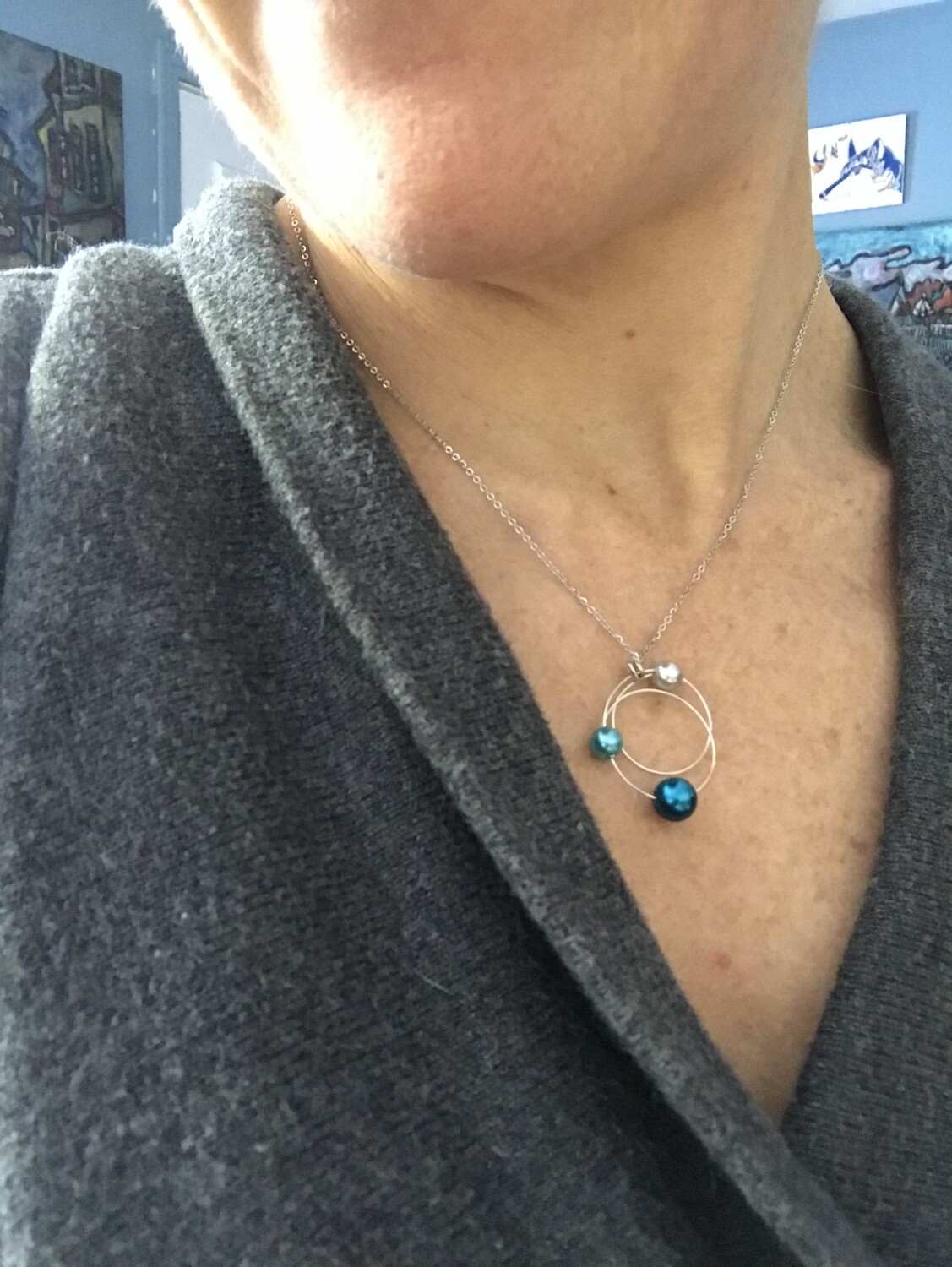 COLLIER PORTE-BONHEUR MIX TURQUOISE