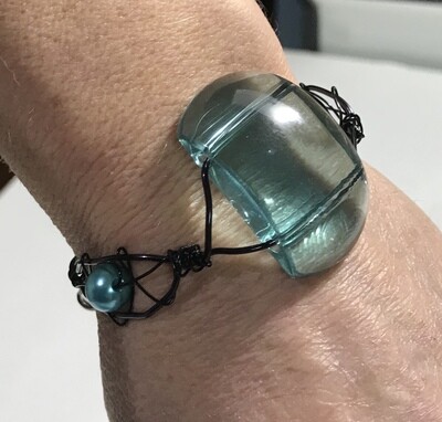 BRACELET AQUA PERLES