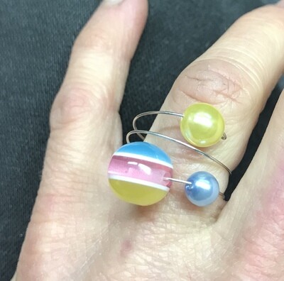 BAGUE FUNNY MIX JAUNE