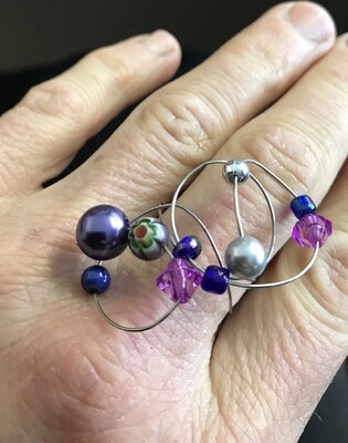 BAGUE FUNNY MAUVE