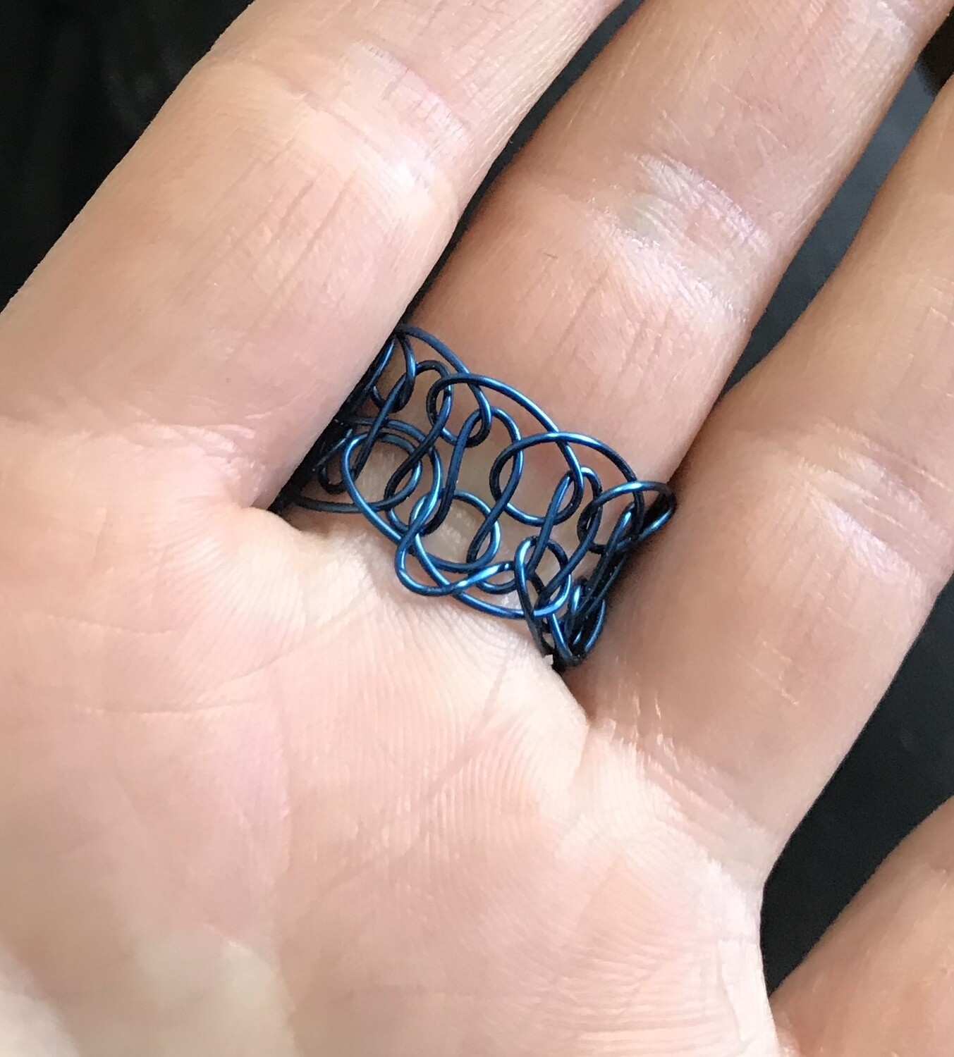 BAGUE DENTELLE TURQUOISE