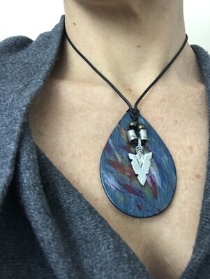 COLLIER FER DE LANCE BLEU