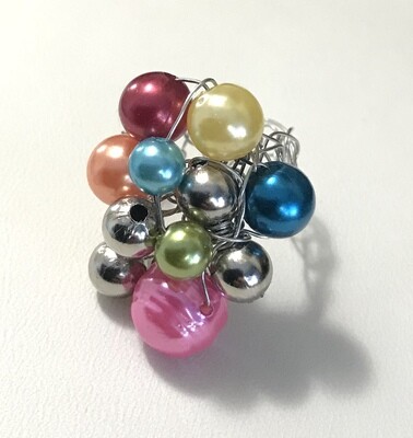 BAGUE GRAPPE MULTICOLORE