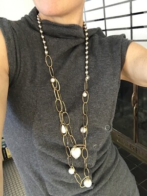 COLLIER NEIGE DORÉE