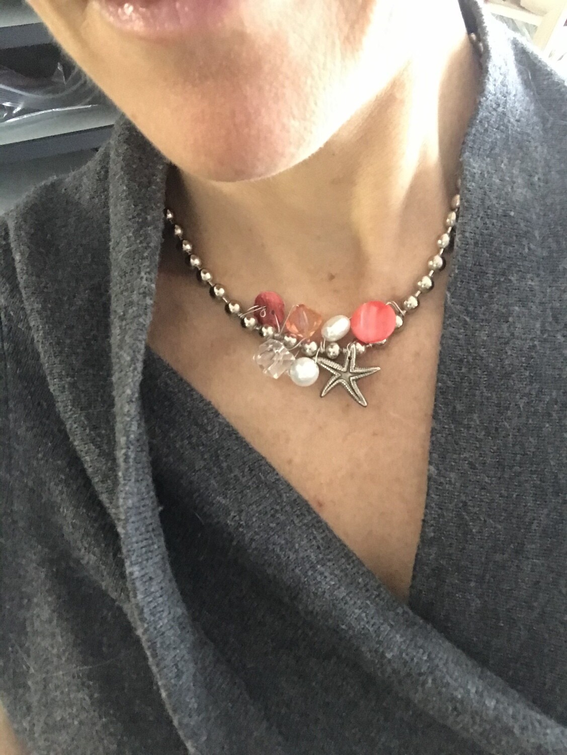 COLLIER CORAIL ÉTOILÉ
