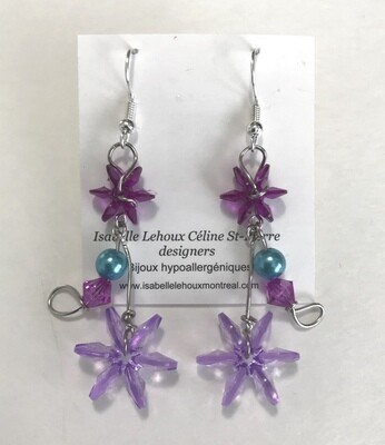 BOUCLES D’OREILLES FANTAISIE ÉTOILÉES
