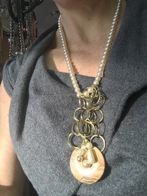 COLLIER PIERRE PERLES