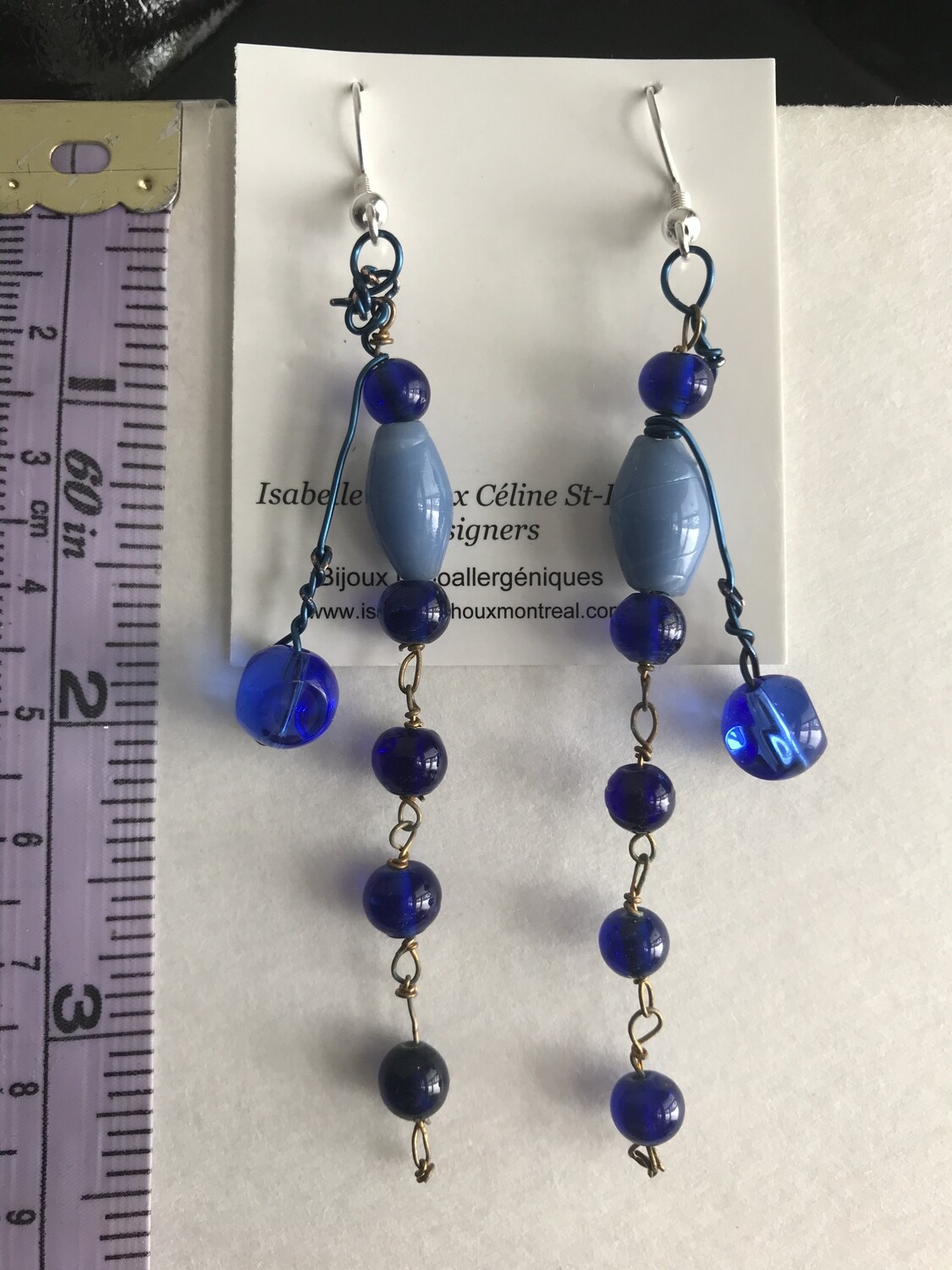 BOUCLES D’OREILLES CASCADE BLEUE