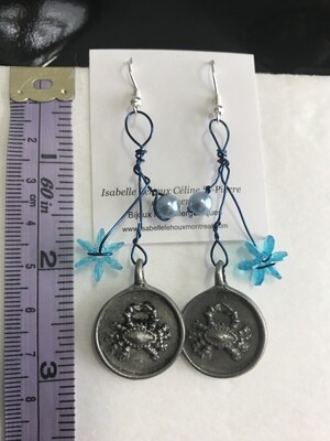 BOUCLES D’OREILLES CRABE ÉTOILÉE