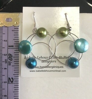 BOUCLES D’OREILLES C CHIC MIX AQUA
