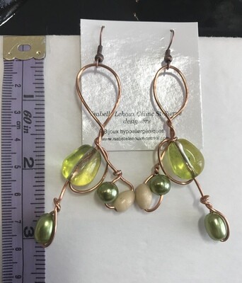 BOUCLES D’OREILLES VERT POMME