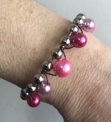 BRACELET CHAÎNE ROSE