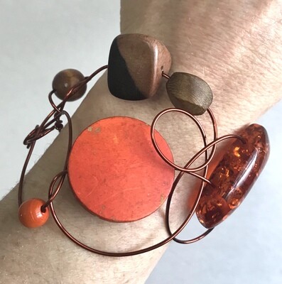 BRACELET ORANGE DES BOIS