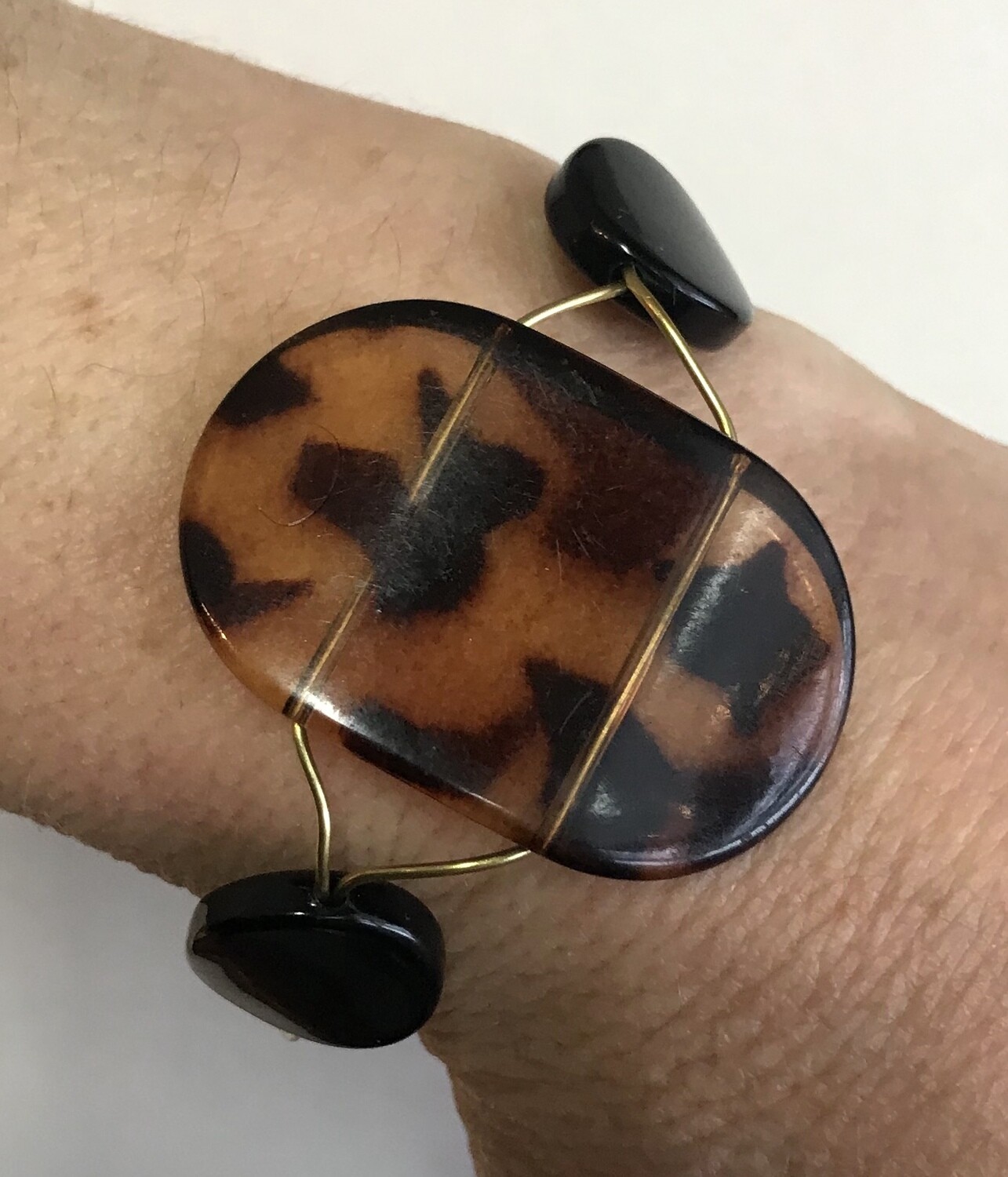 BRACELET LÉOPARD NOIR
