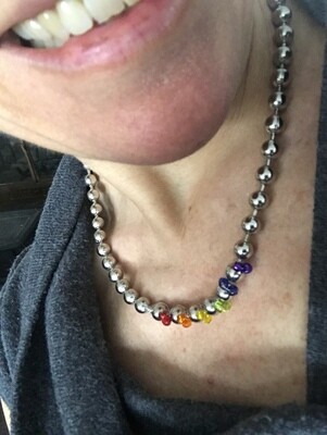 COLLIER STAINLESS ARC-EN-CIEL