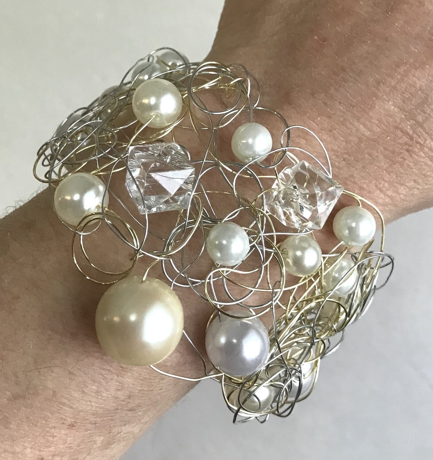 BRACELET ROYAL PERLES BLANC ET IVOIRE