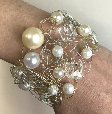 BRACELET ROYAL PERLES BLANC ET IVOIRE