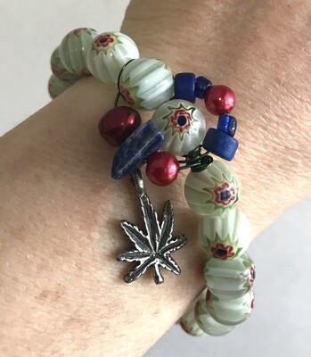 BRACELET FEUILLE DE CHANVRE