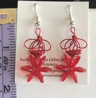 BOUCLES D’OREILLES ÉTOILES ROUGE