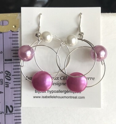 BOUCLES D’OREILLES C CHIC FUSHIA