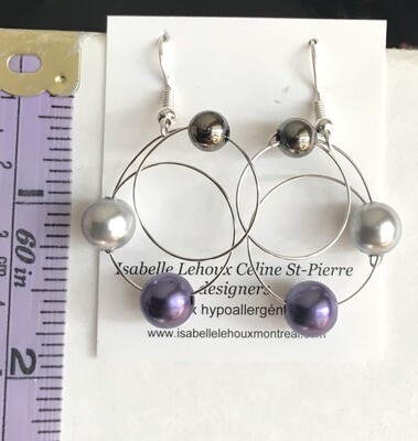 BOUCLES D’OREILLES C CHIC VIOLET