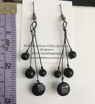 BOUCLES D’OREILLES MOBILES NOIRES