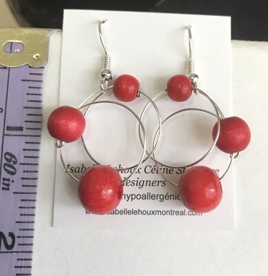 BOUCLES D’OREILLES C CHIC ROUGE