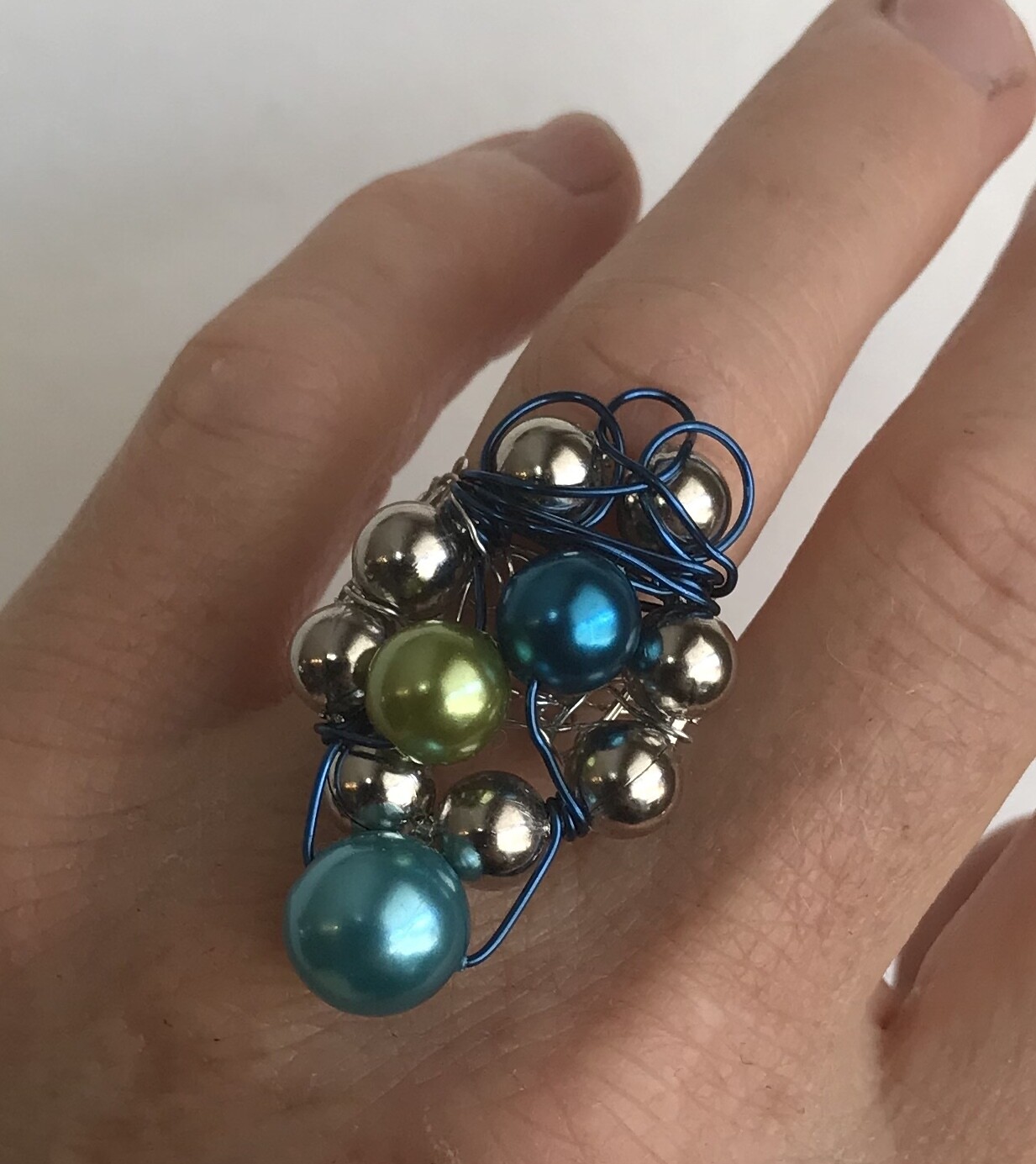 BAGUE AQUA CHAÎNE