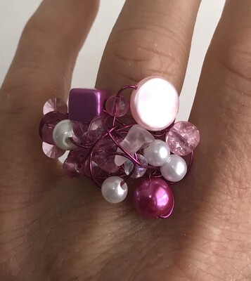 BAGUE CHIC ROSE