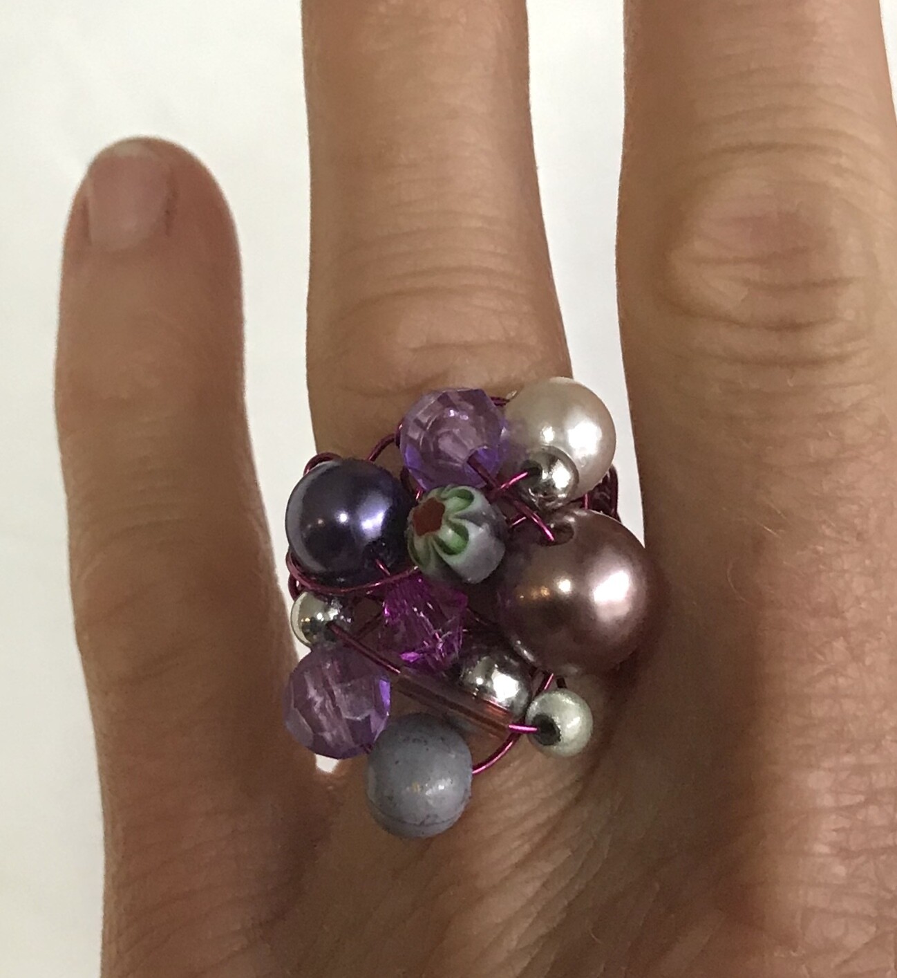 BAGUE RAISIN PERLES