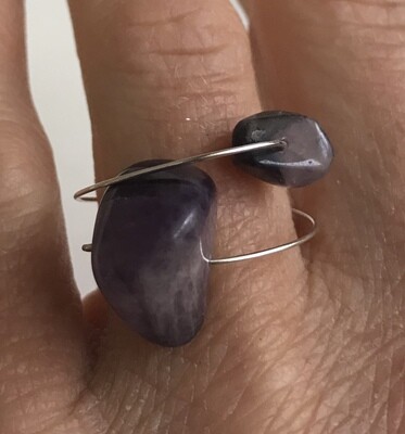 BAGUE PIERRES AMÉTHYSTE