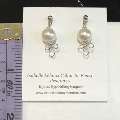 BOUCLES D’OREILLES BLANC PERLE