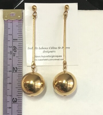 BOUCLES D’OREILLES BOULES D’OR