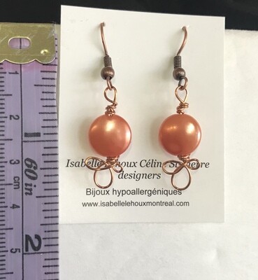 BOUCLES D’OREILLES PASTILLES ORANGÉES