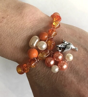 BRACELET ORANGE IVOIRE